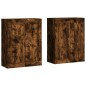 vidaXL Armarios de pared 2 uds madera de ingeniería roble ahumado vidaXL Armarios de pared 2 uds madera de ingeniería roble ahumado