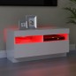vidaXL Mueble de TV con luces LED blanco brillante 80x35x40 cm vidaXL Mueble de TV con luces LED blanco brillante 80x35x40 cm