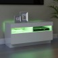 vidaXL Mueble de TV con luces LED blanco brillante 80x35x40 cm vidaXL Mueble de TV con luces LED blanco brillante 80x35x40 cm