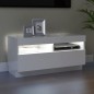 vidaXL Mueble de TV con luces LED blanco brillante 80x35x40 cm vidaXL Mueble de TV con luces LED blanco brillante 80x35x40 cm