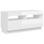 vidaXL Mueble de TV con luces LED blanco brillante 80x35x40 cm vidaXL Mueble de TV con luces LED blanco brillante 80x35x40 cm