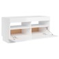 vidaXL Mueble de TV con luces LED blanco brillante 80x35x40 cm vidaXL Mueble de TV con luces LED blanco brillante 80x35x40 cm