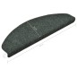 vidaXL Alfombrilla autoadhesiva de escalera 15 uds 65x21x4 cm verde vidaXL Alfombrilla autoadhesiva de escalera 15 uds 65x21x4 cm verde