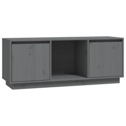 vidaXL Mueble para TV de madera maciza de pino gris 110,5x35x44 cm