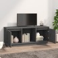 vidaXL Mueble para TV de madera maciza de pino gris 110,5x35x44 cm