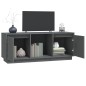 vidaXL Mueble para TV de madera maciza de pino gris 110,5x35x44 cm