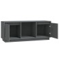 vidaXL Mueble para TV de madera maciza de pino gris 110,5x35x44 cm