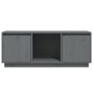 vidaXL Mueble para TV de madera maciza de pino gris 110,5x35x44 cm