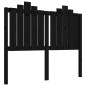 vidaXL Cabecero de cama madera maciza de pino negro 126x4x110 cm vidaXL Cabecero de cama madera maciza de pino negro 126x4x110 cm