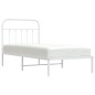 vidaXL Estructura de cama de metal con cabecero blanco 90x200 cm vidaXL Estructura de cama de metal con cabecero blanco 90x200 cm