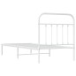vidaXL Estructura de cama de metal con cabecero blanco 90x200 cm vidaXL Estructura de cama de metal con cabecero blanco 90x200 cm
