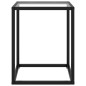 vidaXL Mesa de centro con vidrio templado negra 40x40x50 cm