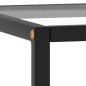 vidaXL Mesa de centro con vidrio templado negra 40x40x50 cm