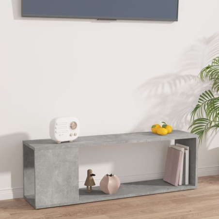 vidaXL Mueble para TV madera contrachapada gris hormigón 100x24x32 cm