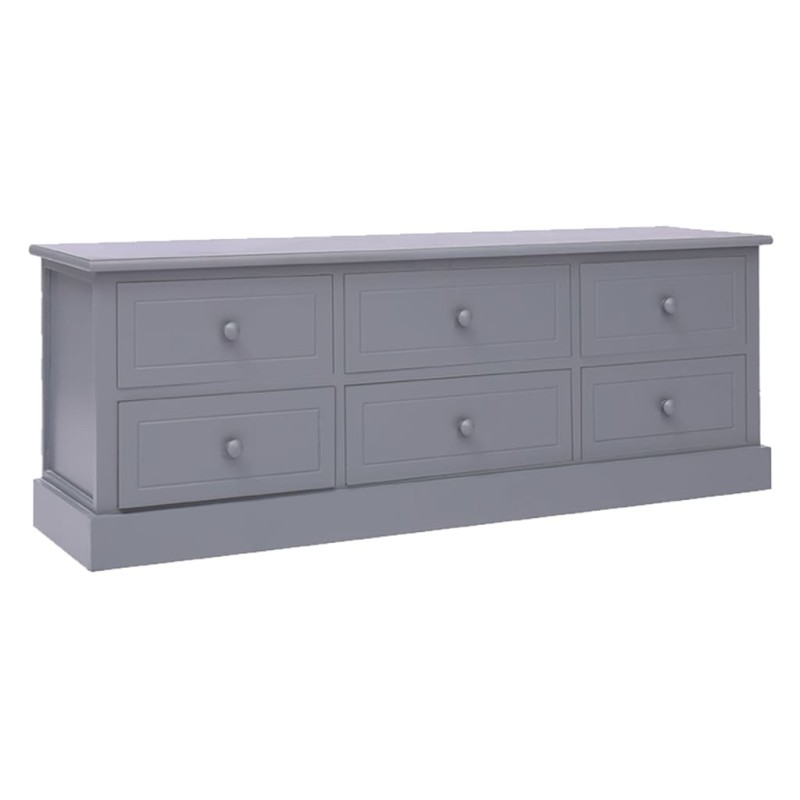 vidaXL Mueble para TV madera de paulownia gris oscuro 108x30x40 cm vidaXL Mueble para TV madera de paulownia gris oscuro 108x30x40 cm