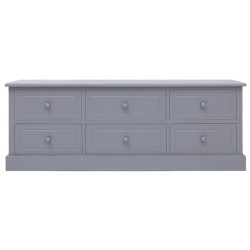 vidaXL Mueble para TV madera de paulownia gris oscuro 108x30x40 cm