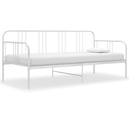 vidaXL Estructura de sofá cama de metal blanco 90x200 cm