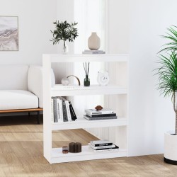 vidaXL Estantería/divisor de espacios madera pino blanco 80x30x103,5cm