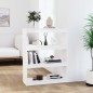 vidaXL Estantería/divisor de espacios madera pino blanco 80x30x103,5cm vidaXL Estantería/divisor de espacios madera pino blanco 80x30x103,5cm