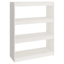 vidaXL Estantería/divisor de espacios madera pino blanco 80x30x103,5cm