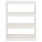 vidaXL Estantería/divisor de espacios madera pino blanco 80x30x103,5cm vidaXL Estantería/divisor de espacios madera pino blanco 80x30x103,5cm