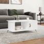 vidaXL Mesa de centro madera contrachapada blanco 90x50x40 cm vidaXL Mesa de centro madera contrachapada blanco 90x50x40 cm