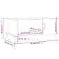vidaXL Mesa de centro madera contrachapada blanco 90x50x40 cm vidaXL Mesa de centro madera contrachapada blanco 90x50x40 cm