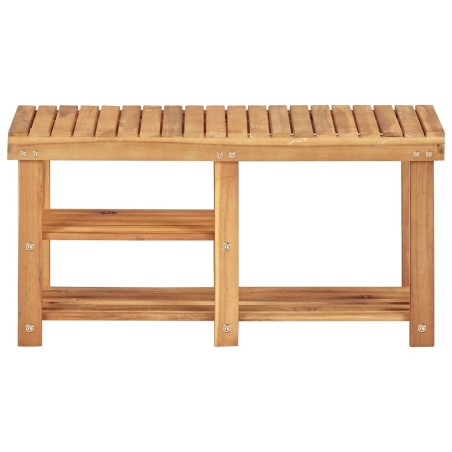 vidaXL Estantería de zapatos de madera maciza de acacia 90x32x46 cm