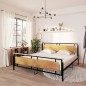 vidaXL Estructura de cama de metal 200x200 cm vidaXL Estructura de cama de metal 200x200 cm