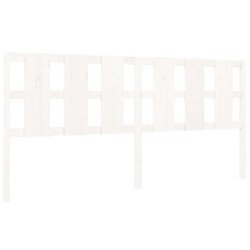 vidaXL Cabecero de cama madera maciza de pino blanco 205,5x4x100 cm