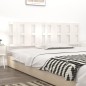 vidaXL Cabecero de cama madera maciza de pino blanco 205,5x4x100 cm vidaXL Cabecero de cama madera maciza de pino blanco 205,5x4x100 cm