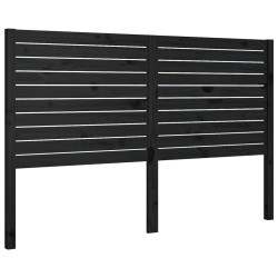 vidaXL Cabecero de cama madera maciza de pino negro 166x4x100 cm