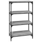 vidaXL Estantería contrachapada y acero gris Sonoma 60x33x100 cm vidaXL Estantería contrachapada y acero gris Sonoma 60x33x100 cm