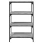 vidaXL Estantería contrachapada y acero gris Sonoma 60x33x100 cm vidaXL Estantería contrachapada y acero gris Sonoma 60x33x100 cm