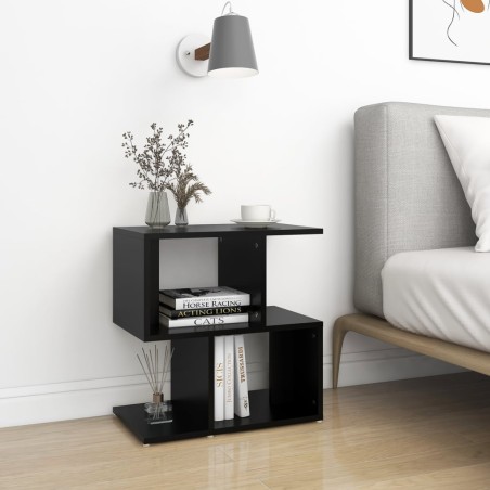 vidaXL Mesitas de noche 2 uds madera contrachapada negro 50x30x51,5cm