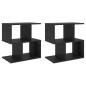 vidaXL Mesitas de noche 2 uds madera contrachapada negro 50x30x51,5cm vidaXL Mesitas de noche 2 uds madera contrachapada negro 50x30x51,5cm