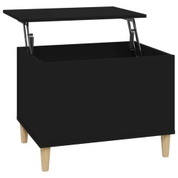 vidaXL Mesa de centro madera contrachapada negro 60x44,5x45 cm