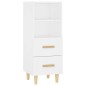 vidaXL Aparador de madera contrachapada blanco 34,5x34x90 cm vidaXL Aparador de madera contrachapada blanco 34,5x34x90 cm