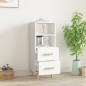 vidaXL Aparador de madera contrachapada blanco 34,5x34x90 cm vidaXL Aparador de madera contrachapada blanco 34,5x34x90 cm