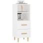 vidaXL Aparador de madera contrachapada blanco 34,5x34x90 cm vidaXL Aparador de madera contrachapada blanco 34,5x34x90 cm