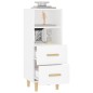 vidaXL Aparador de madera contrachapada blanco 34,5x34x90 cm vidaXL Aparador de madera contrachapada blanco 34,5x34x90 cm