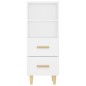 vidaXL Aparador de madera contrachapada blanco 34,5x34x90 cm vidaXL Aparador de madera contrachapada blanco 34,5x34x90 cm