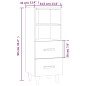 vidaXL Aparador de madera contrachapada blanco 34,5x34x90 cm vidaXL Aparador de madera contrachapada blanco 34,5x34x90 cm