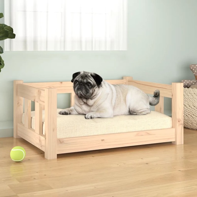 vidaXL Cama para perros madera maciza de pino 65,5x50,5x28 cm vidaXL Cama para perros madera maciza de pino 65,5x50,5x28 cm