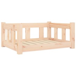 vidaXL Cama para perros madera maciza de pino 65,5x50,5x28 cm