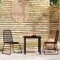 vidaXL Juego de comedor para jardín 3 piezas negro vidaXL Juego de comedor para jardín 3 piezas negro