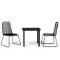 vidaXL Juego de comedor para jardín 3 piezas negro vidaXL Juego de comedor para jardín 3 piezas negro