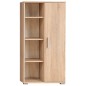 vidaXL Mueble de salón de pared para TV con luces LED roble Sonoma
