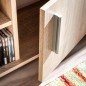 vidaXL Mueble de salón de pared para TV con luces LED roble Sonoma