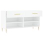 vidaXL Banco zapatero madera de ingeniería blanco 102x35x55 cm vidaXL Banco zapatero madera de ingeniería blanco 102x35x55 cm